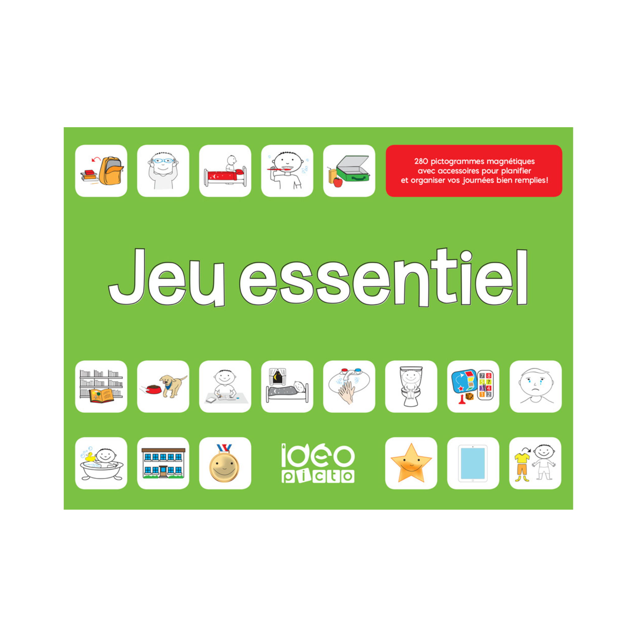 Jeu essentiel – Pictogrammes magnétiques pour la routine complète
